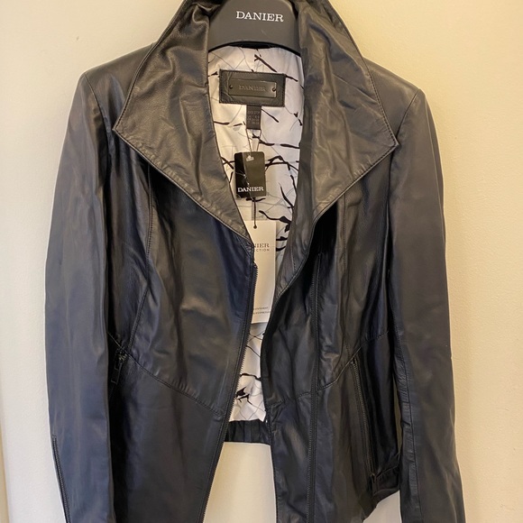Danier Jackets & Blazers - Subtle Black Leather Jacket